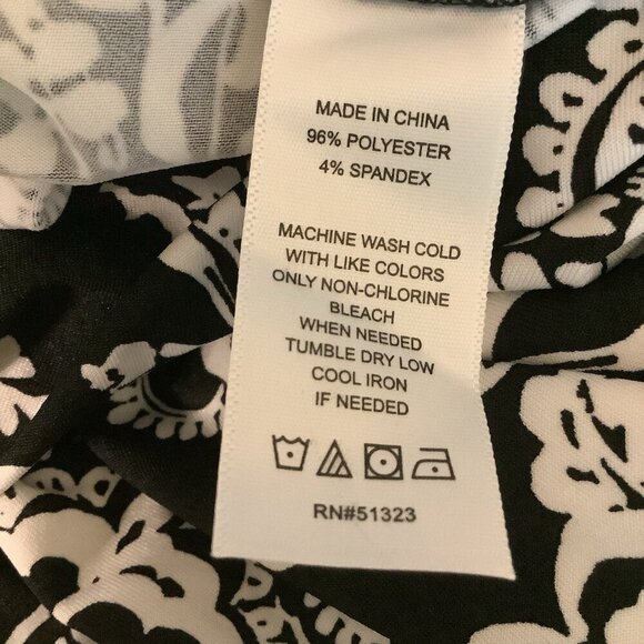 CeCe Size 1X Black & White Palazzo Pants. New With Tags - Picture 6 of 6